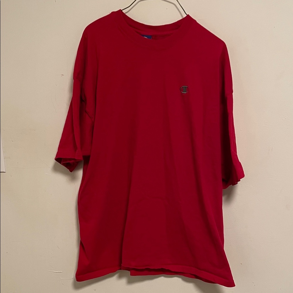 Champion Red Men's Short Sleeve Tee